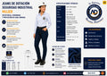 Jeans Dotación Seguridad Industrial Mujer – Ficha técnica Dot-010