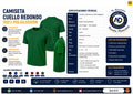 Camiseta Cuello Redondo 100% Polialgodón – Ficha técnica Dot-015
