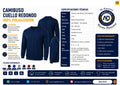 Camibuso Cuello Redondo 100% Polialgodón – Ficha técnica Dot-016