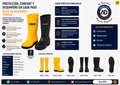 Botas de Seguridad Caña Alta Trabajo Amarilla y Negra – Ficha técnica Bot-005