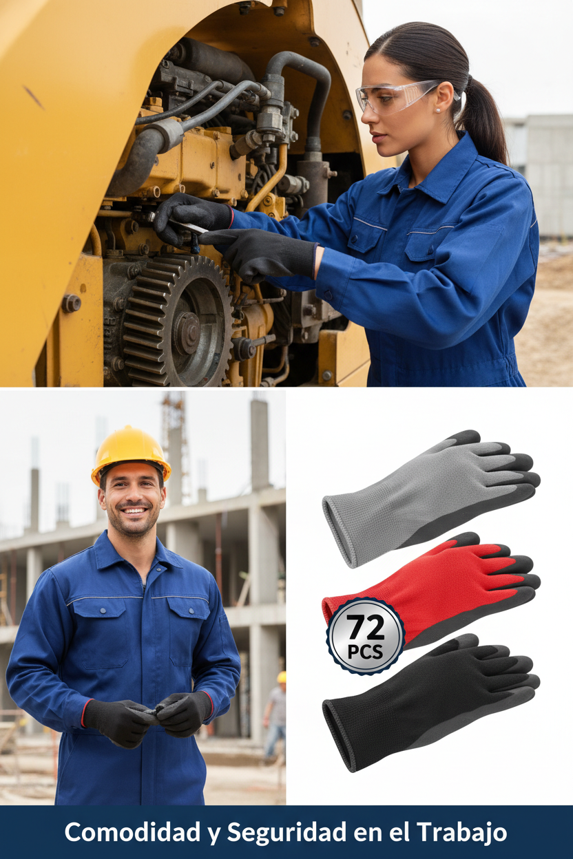 Guantes de Trabajo Recubiertos de Goma Maxcheck x72